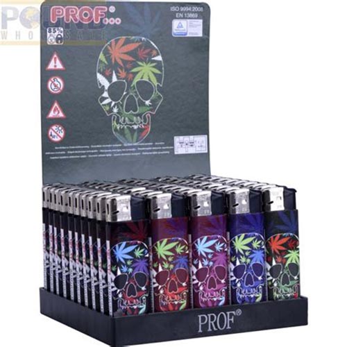 Box Accendino Prof Skull and Leaves
