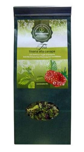 Ecopassion - Tisana alla canapa con melissa e foglie di lampone 35gr