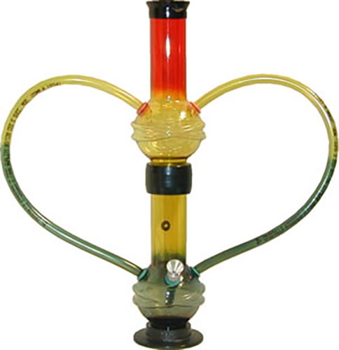 Bong in plastiglass doppio 2 colori altezza: 52 cm