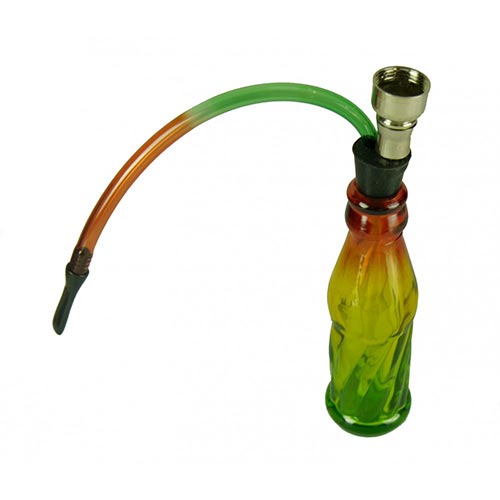 Pipa bottiglia Rasta in vetro 16cm