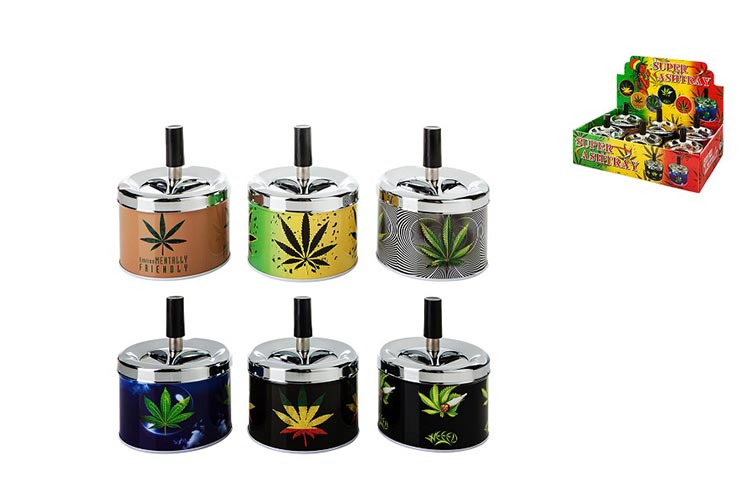 Posacenere rasta con pulsante