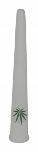 Chillum in vetro sabbiato 15 cm con foglia