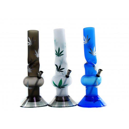 Ice bong con ampolla Leaf S. 32cm