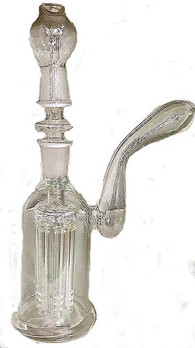 Bong in vetro per olio con filtro pre -cooler 20 cm