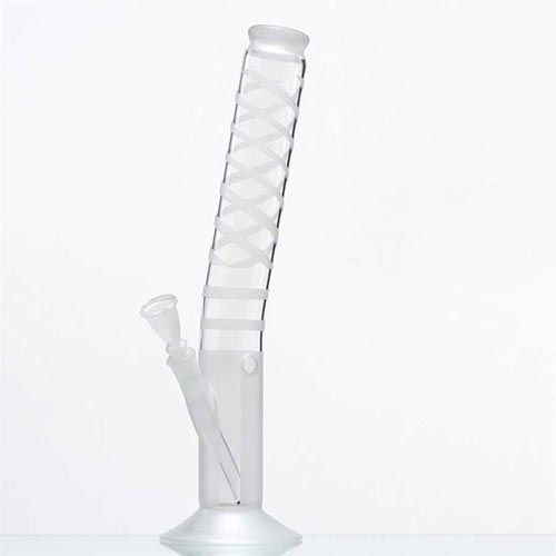 Bong in vetro con sabbiatura 43cm