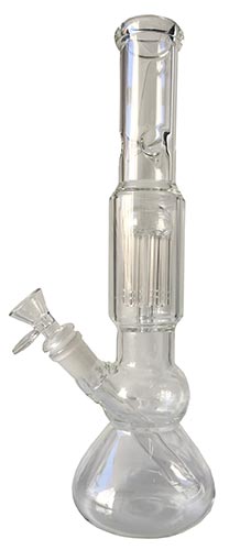 Ice bong in vetro con precooler e canula precooler H.32cm