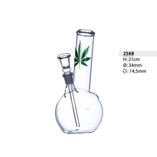 Bong in vetro Leaf Line 21 cm
