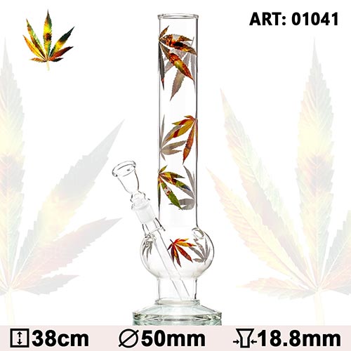 Bong In Vetro Multi Leaf 38cm