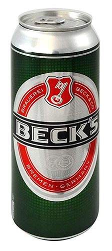 Lattina di birra verde scuro con segreto