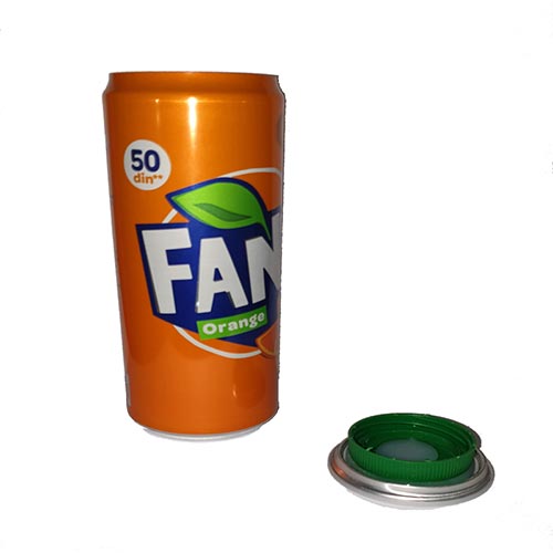 Lattina di aranciata con segreto